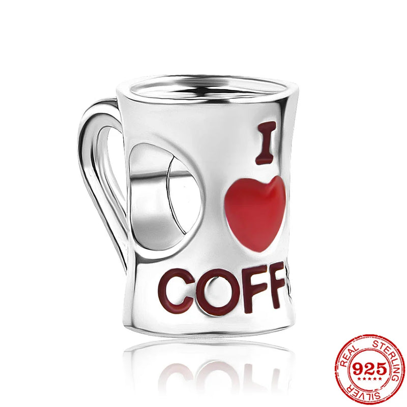 Berloque Amo Café – Caneca em Prata 925 com Esmalte e Estilo Coffee Lover